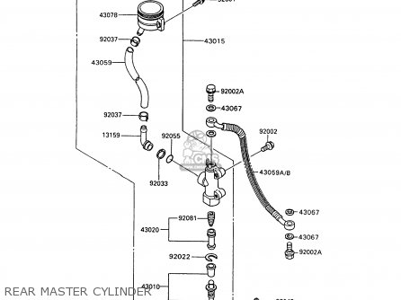 REAR MASTER CYLINDER - ZX600C7 GPX600R 1994 UNITED KINGDOM NL FG SD