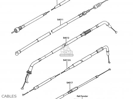 CABLES - ZX600C7 GPX600R 1994 UNITED KINGDOM NL FG SD