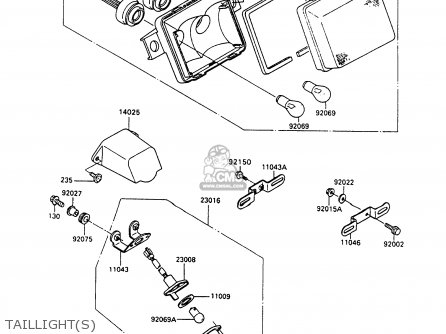 TAILLIGHT(S) - ZX600C7 GPX600R 1994 UNITED KINGDOM NL FG SD