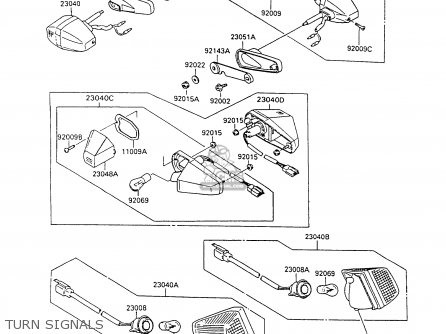 TURN SIGNALS - ZX600C7 GPX600R 1994 UNITED KINGDOM NL FG SD