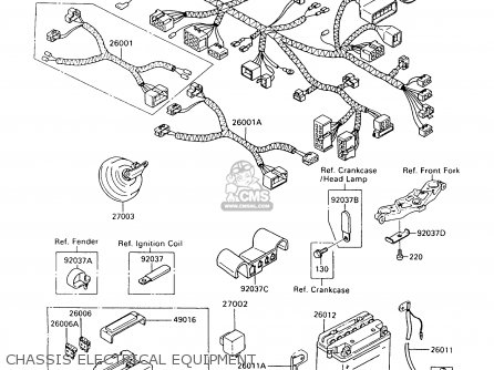 CHASSIS ELECTRICAL EQUIPMENT - ZX600C7 GPX600R 1994 UNITED KINGDOM NL FG SD