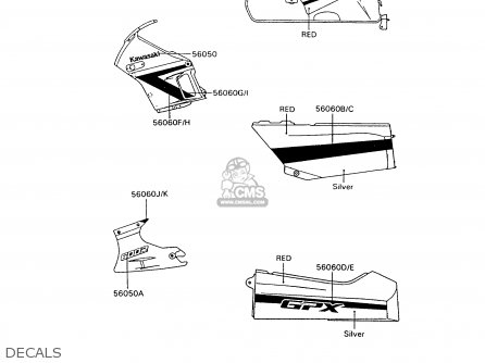 DECALS - ZX600C7 GPX600R 1994 UNITED KINGDOM NL FG SD
