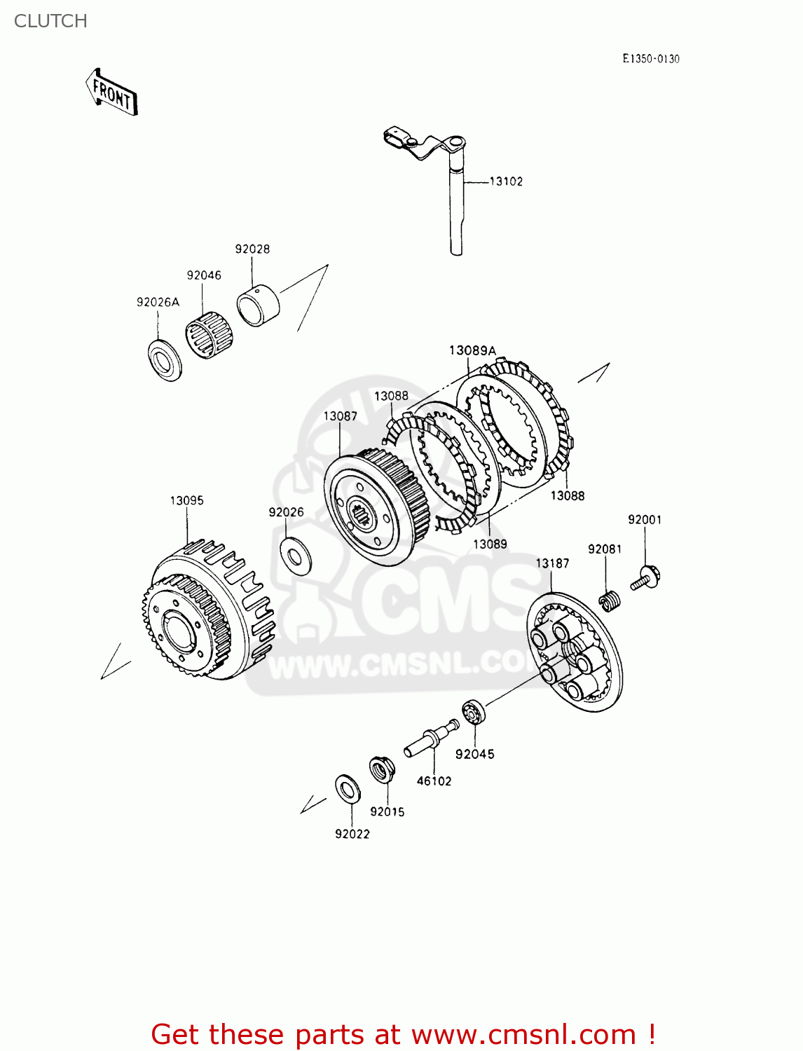 CLUTCH ZX600C7 NINJA 600R 1994 USA CALIFORNIA