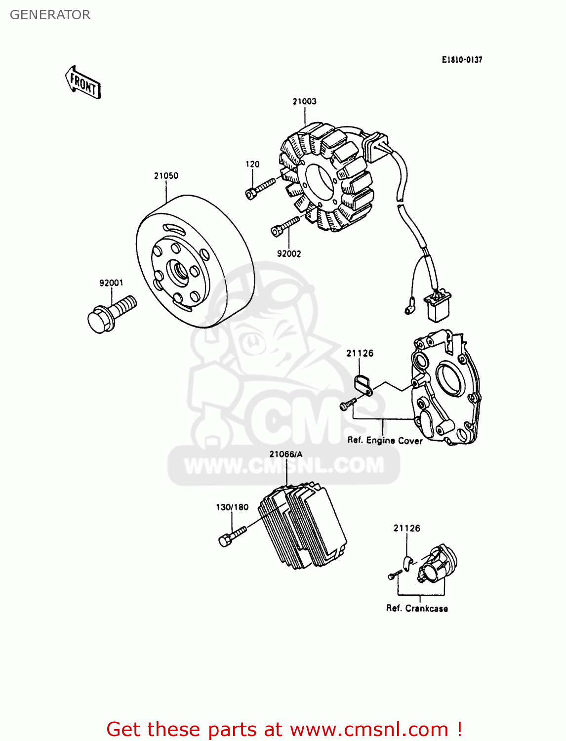 GENERATOR ZX600C7 NINJA 600R 1994 USA CALIFORNIA