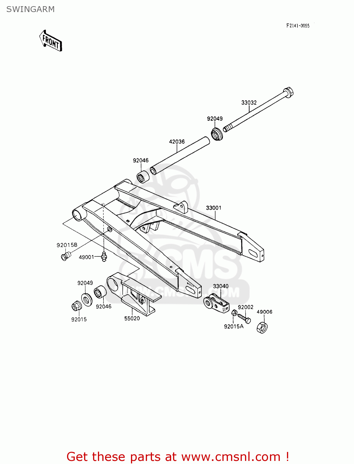 SWINGARM ZX600C7 NINJA 600R 1994 USA CALIFORNIA