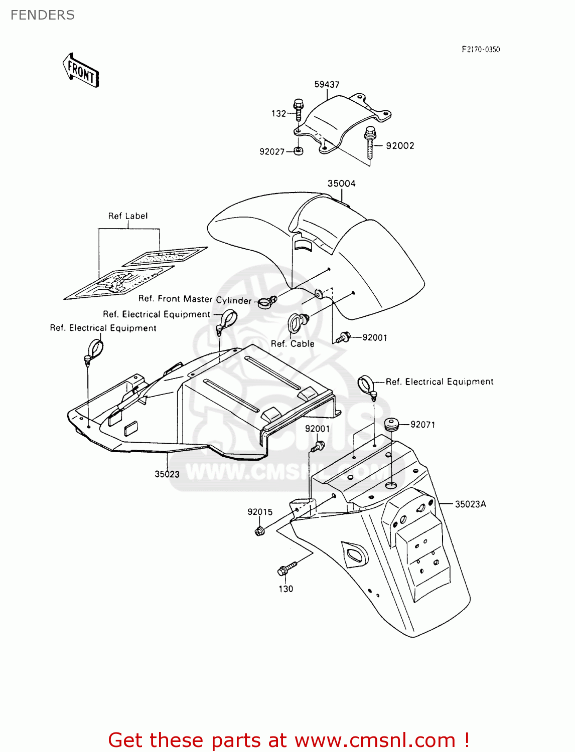 FENDERS ZX600C7 NINJA 600R 1994 USA CALIFORNIA