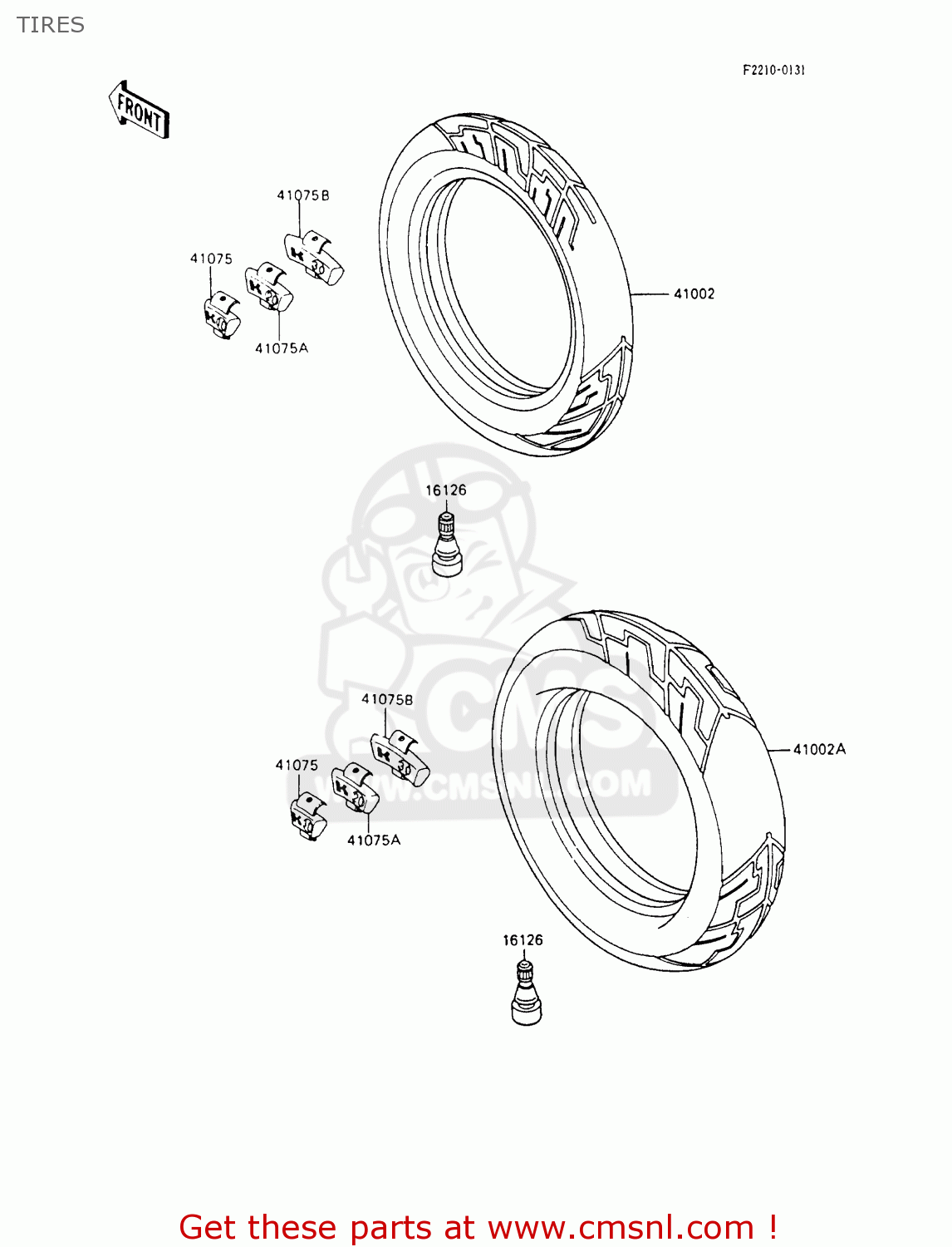 TIRES ZX600C7 NINJA 600R 1994 USA CALIFORNIA