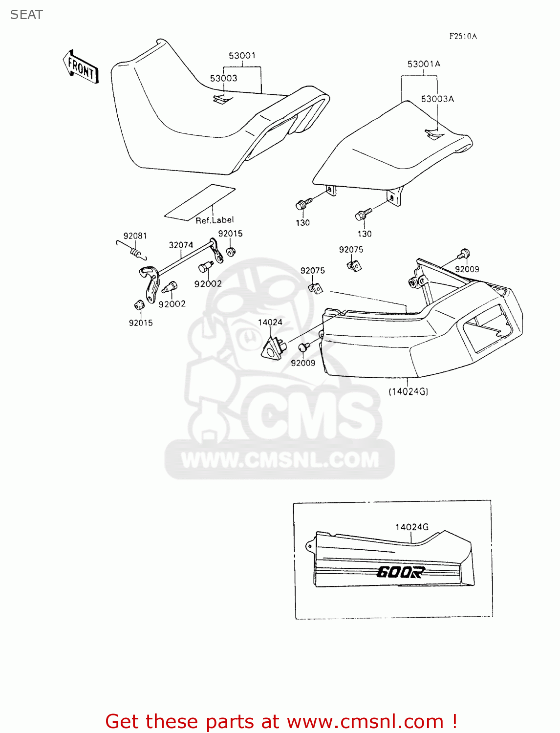 SEAT ZX600C7 NINJA 600R 1994 USA CALIFORNIA