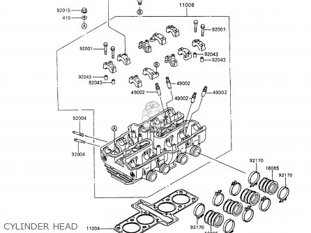 CYLINDER HEAD - ZX600C7 NINJA 600R 1994 USA CALIFORNIA