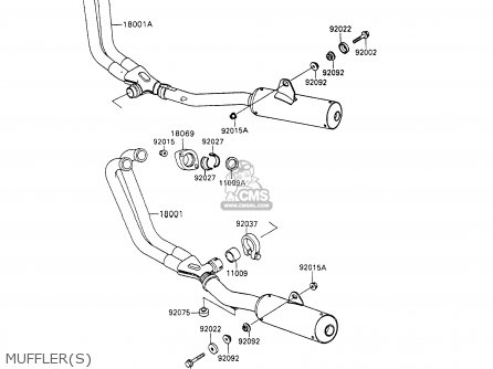 MUFFLER(S) - ZX600C7 NINJA 600R 1994 USA CALIFORNIA