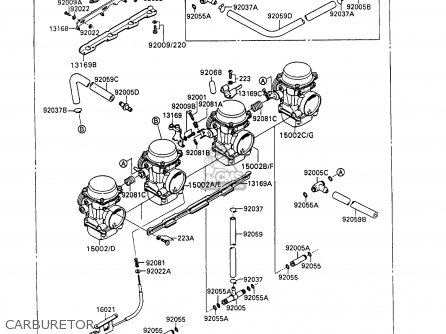 CARBURETOR - ZX600C7 NINJA 600R 1994 USA CALIFORNIA
