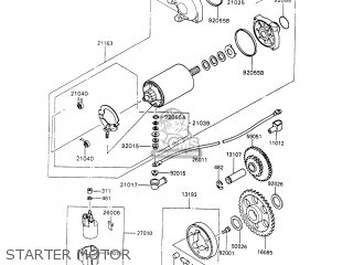 STARTER MOTOR - ZX600C7 NINJA 600R 1994 USA CALIFORNIA