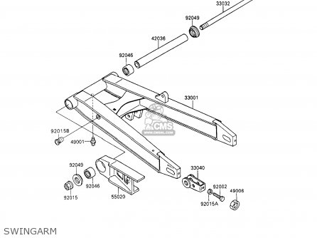 SWINGARM - ZX600C7 NINJA 600R 1994 USA CALIFORNIA