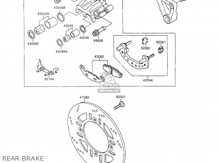 REAR BRAKE - ZX600C7 NINJA 600R 1994 USA CALIFORNIA