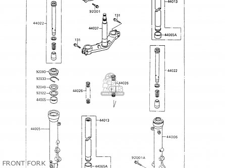 FRONT FORK - ZX600C7 NINJA 600R 1994 USA CALIFORNIA