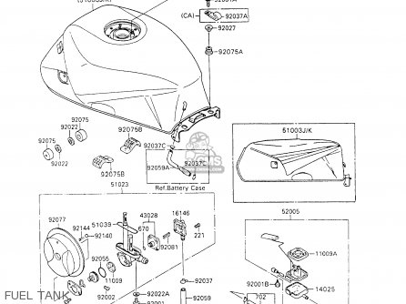 FUEL TANK - ZX600C7 NINJA 600R 1994 USA CALIFORNIA