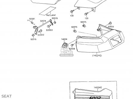 SEAT - ZX600C7 NINJA 600R 1994 USA CALIFORNIA