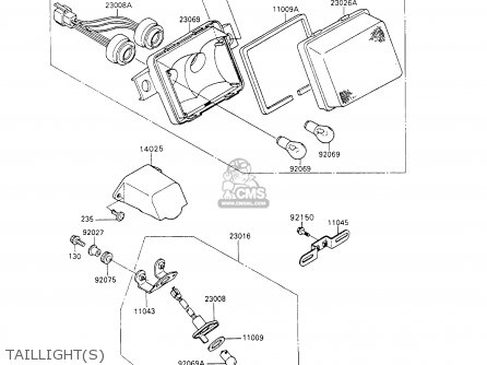 TAILLIGHT(S) - ZX600C7 NINJA 600R 1994 USA CALIFORNIA