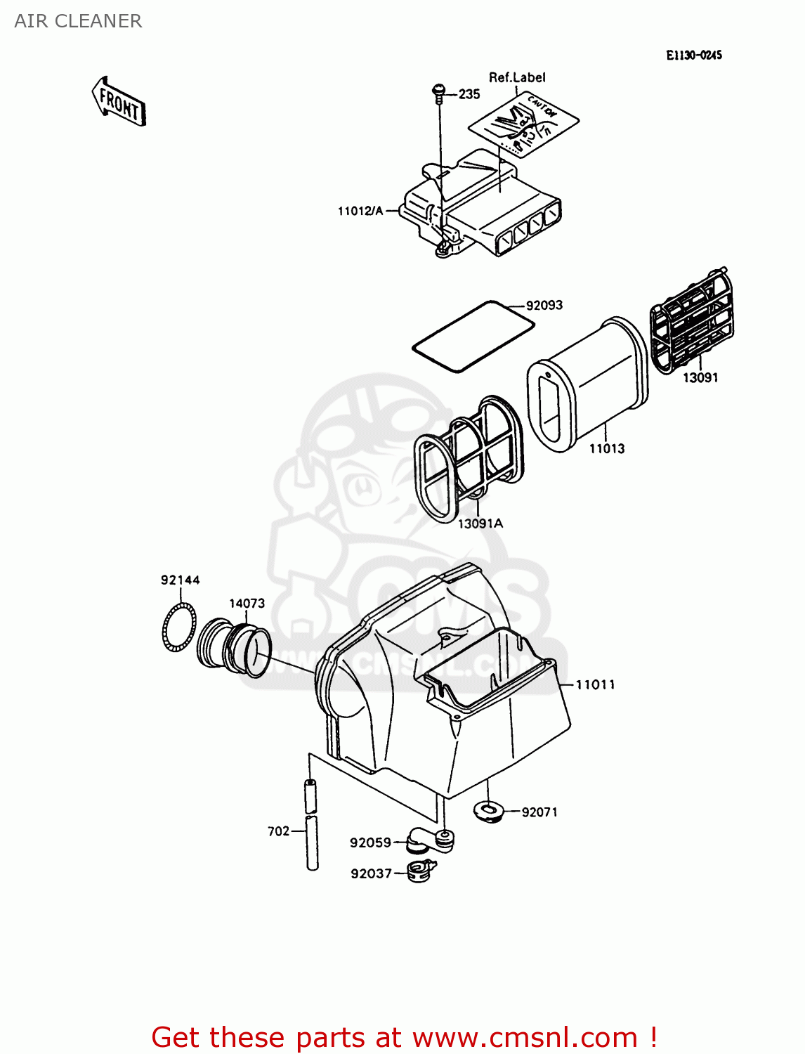 AIR CLEANER ZX600C8 GPX600R 1995 UNITED KINGDOM FG