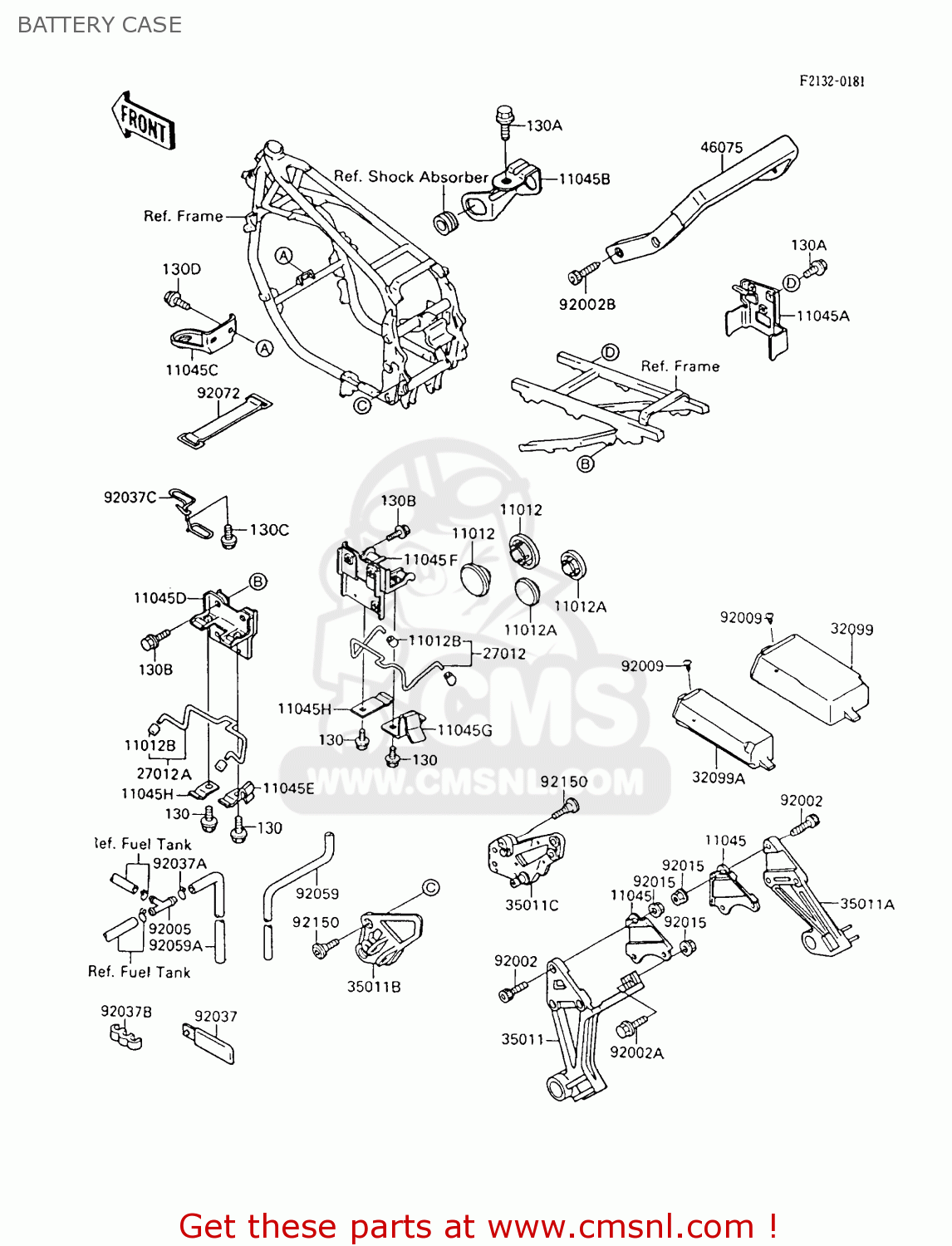 BATTERY CASE ZX600C8 GPX600R 1995 UNITED KINGDOM FG