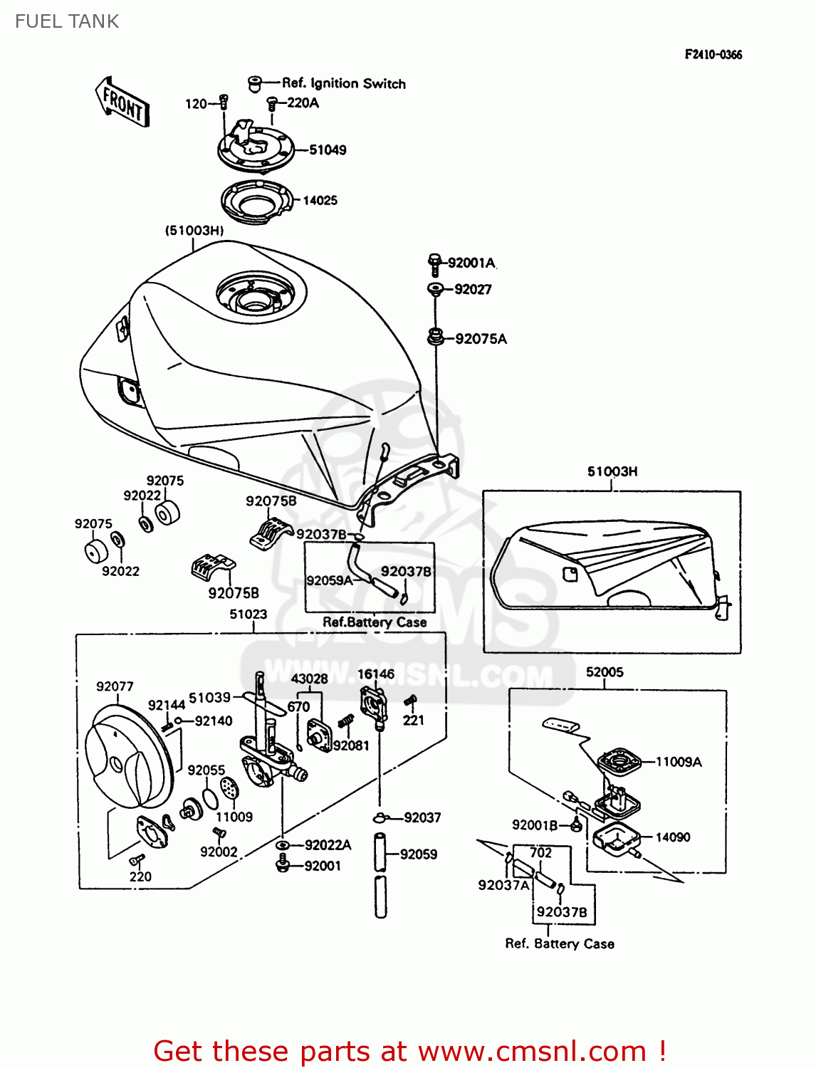 FUEL TANK ZX600C8 GPX600R 1995 UNITED KINGDOM FG