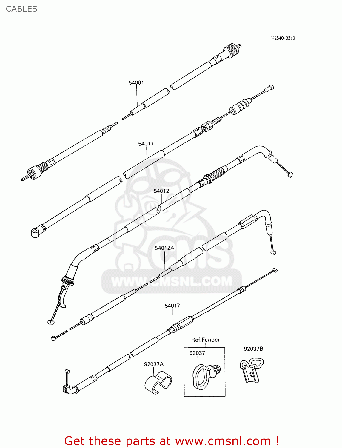 CABLES ZX600C8 GPX600R 1995 UNITED KINGDOM FG
