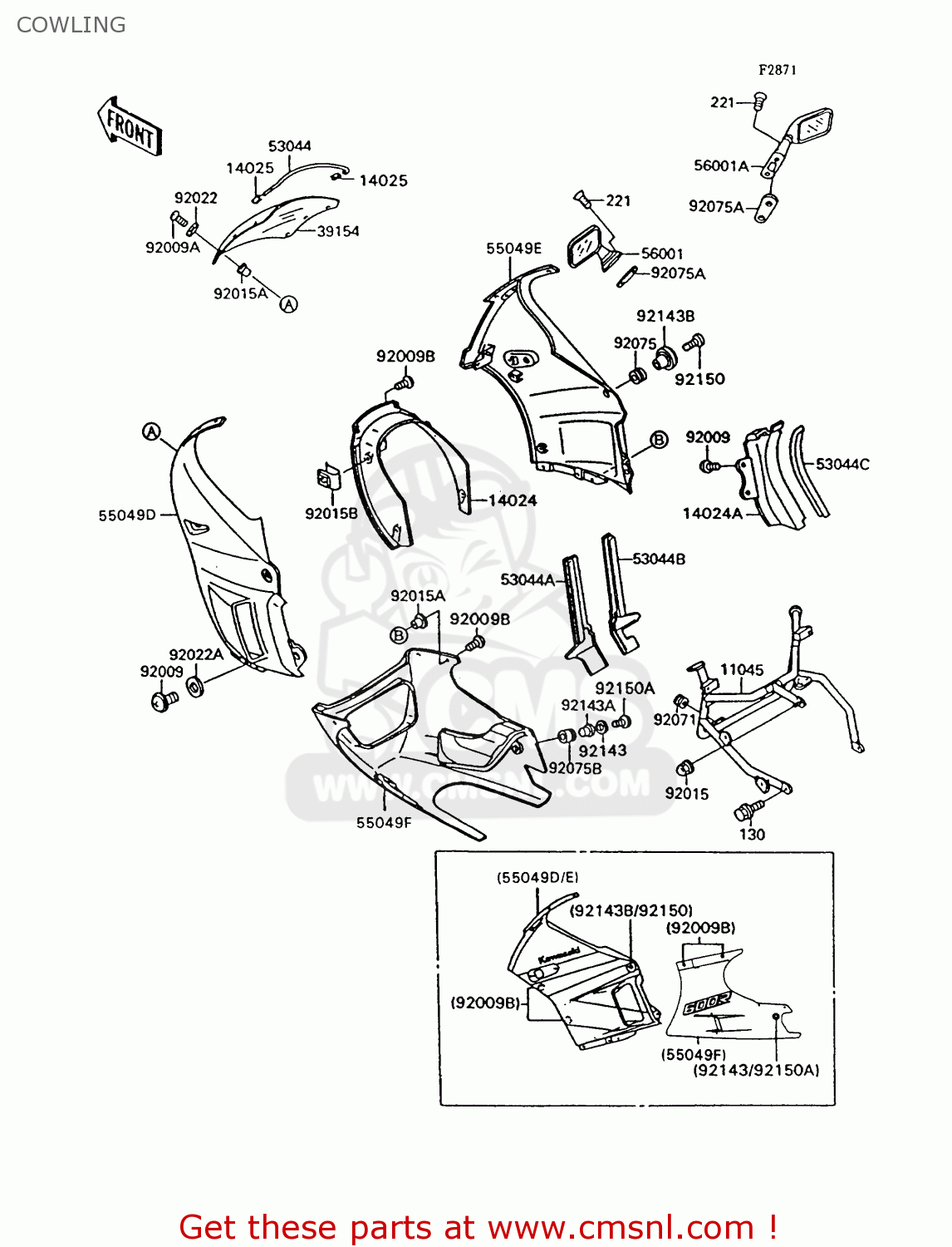 COWLING ZX600C8 GPX600R 1995 UNITED KINGDOM FG