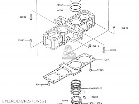 CYLINDER/PISTON(S) - ZX600C8 GPX600R 1995 UNITED KINGDOM FG
