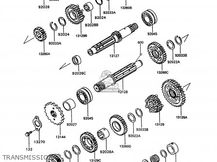 TRANSMISSION - ZX600C8 GPX600R 1995 UNITED KINGDOM FG