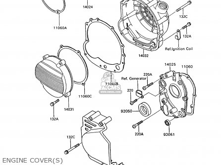 ENGINE COVER(S) - ZX600C8 GPX600R 1995 UNITED KINGDOM FG