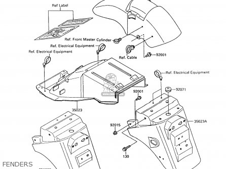 FENDERS - ZX600C8 GPX600R 1995 UNITED KINGDOM FG