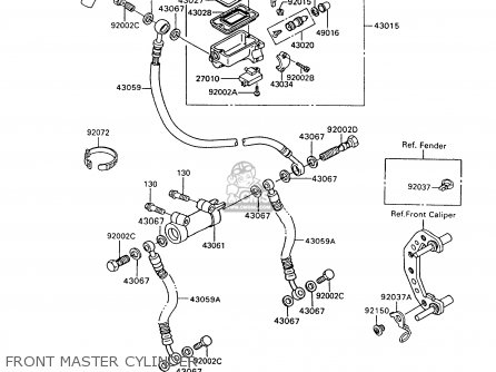 FRONT MASTER CYLINDER - ZX600C8 GPX600R 1995 UNITED KINGDOM FG