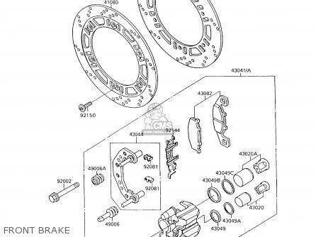FRONT BRAKE - ZX600C8 GPX600R 1995 UNITED KINGDOM FG