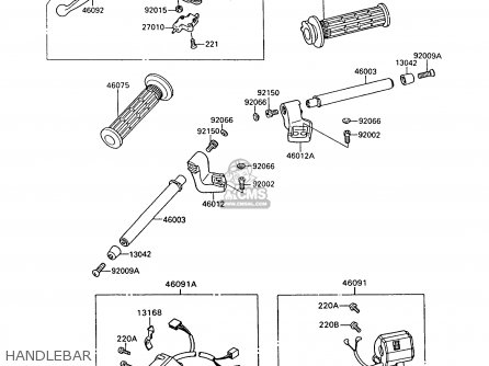 HANDLEBAR - ZX600C8 GPX600R 1995 UNITED KINGDOM FG