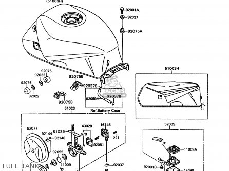 FUEL TANK - ZX600C8 GPX600R 1995 UNITED KINGDOM FG