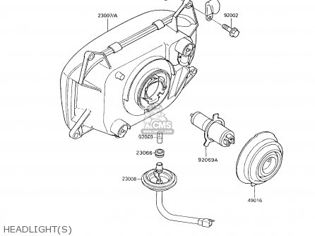 HEADLIGHT(S) - ZX600C8 GPX600R 1995 UNITED KINGDOM FG