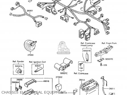 CHASSIS ELECTRICAL EQUIPMENT - ZX600C8 GPX600R 1995 UNITED KINGDOM FG