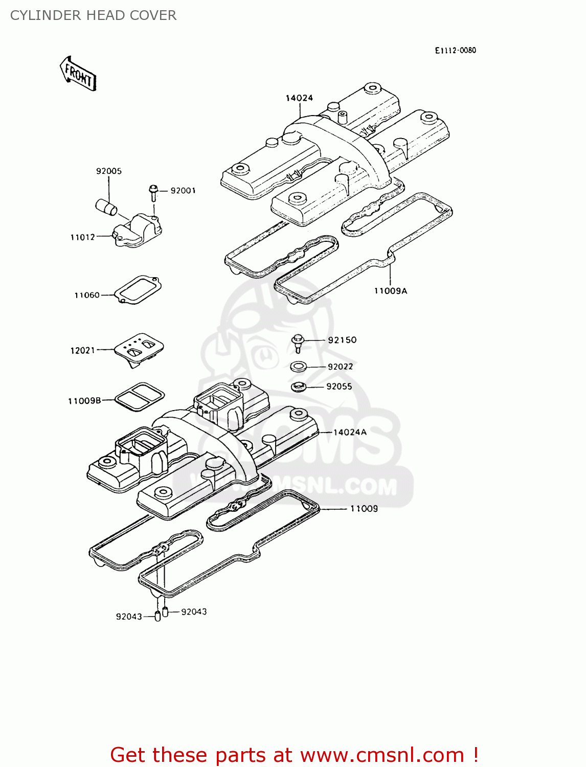 CYLINDER HEAD COVER ZX600C8 NINJA 600R 1995 USA CALIFORNIA CANADA