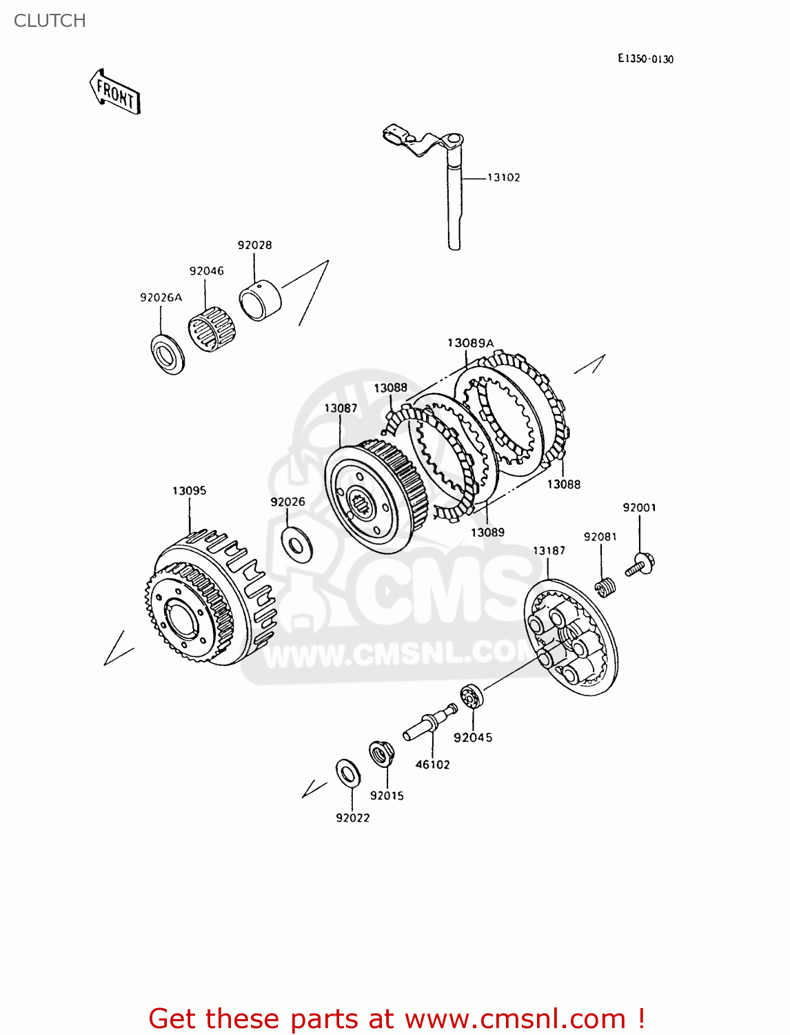 CLUTCH ZX600C8 NINJA 600R 1995 USA CALIFORNIA CANADA