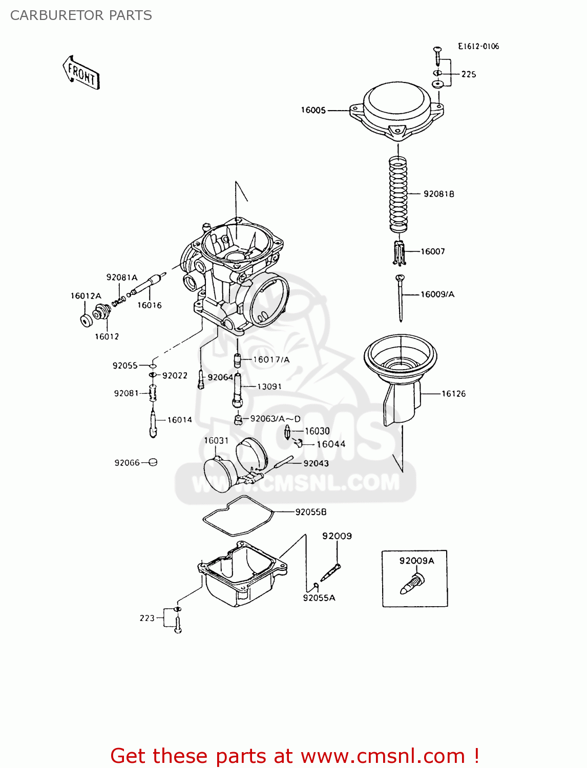 CARBURETOR PARTS ZX600C8 NINJA 600R 1995 USA CALIFORNIA CANADA