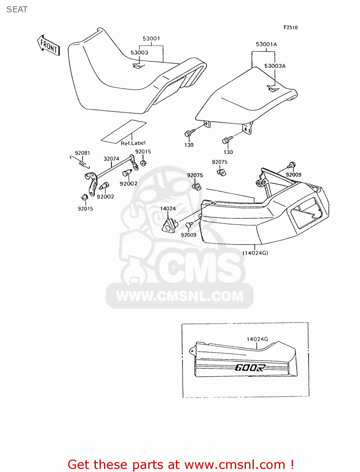SEAT ZX600C8 NINJA 600R 1995 USA CALIFORNIA CANADA