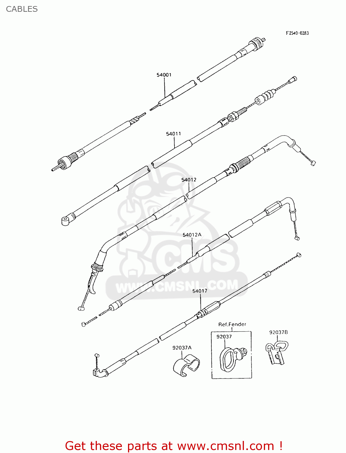 CABLES ZX600C8 NINJA 600R 1995 USA CALIFORNIA CANADA