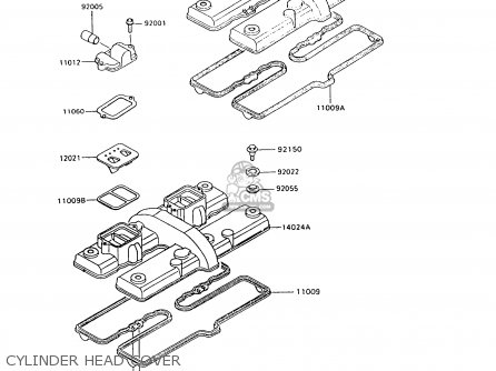 CYLINDER HEAD COVER - ZX600C8 NINJA 600R 1995 USA CALIFORNIA CANADA