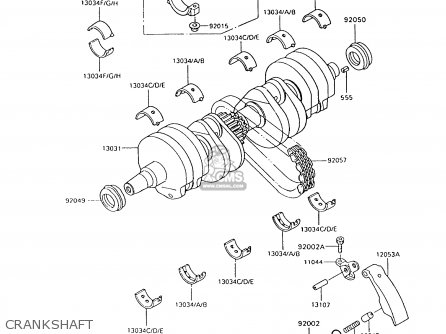 CRANKSHAFT - ZX600C8 NINJA 600R 1995 USA CALIFORNIA CANADA