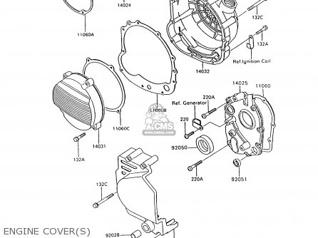 ENGINE COVER(S) - ZX600C8 NINJA 600R 1995 USA CALIFORNIA CANADA