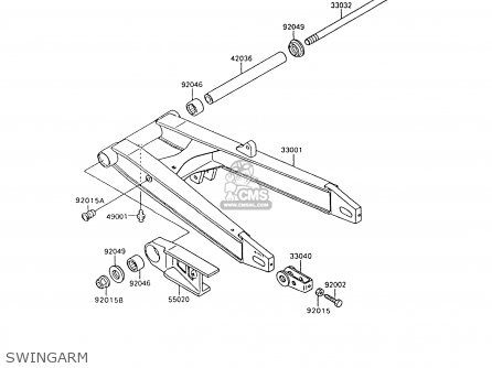 SWINGARM - ZX600C8 NINJA 600R 1995 USA CALIFORNIA CANADA