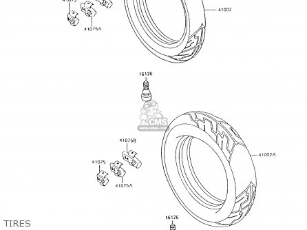 TIRES - ZX600C8 NINJA 600R 1995 USA CALIFORNIA CANADA