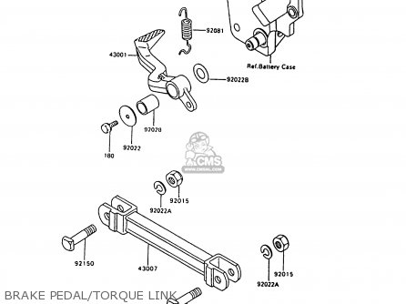 BRAKE PEDAL/TORQUE LINK - ZX600C8 NINJA 600R 1995 USA CALIFORNIA CANADA