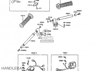HANDLEBAR - ZX600C8 NINJA 600R 1995 USA CALIFORNIA CANADA