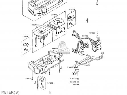 METER(S) - ZX600C8 NINJA 600R 1995 USA CALIFORNIA CANADA
